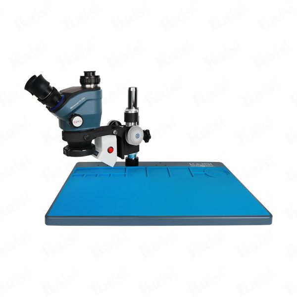 Микроскоп Kaisi TX-350S Plus синий, со столом (Вытяжка + подсветка) фото в интернет-магазине 05gsm.ru