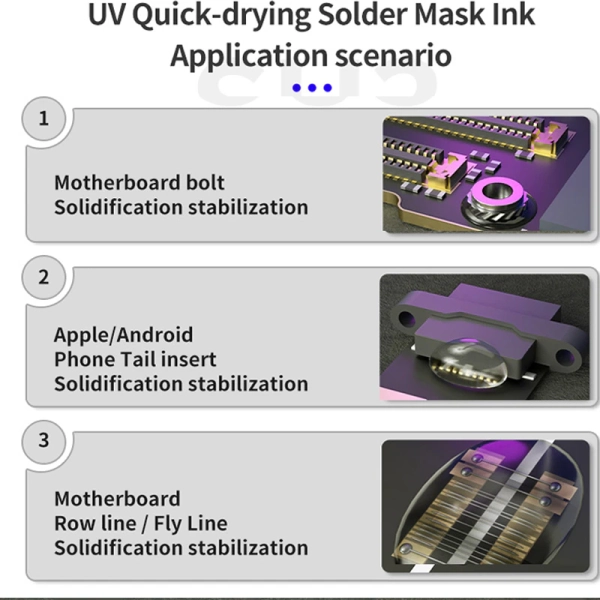 Защитный лак/ Маска для плат черный Mechanic (UV Quick-drying solder mask ink) 3 сек фото в интернет-магазине 05gsm.ru