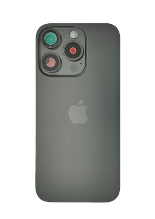 Крышка iPhone 15 PRO _BLACK Titanium ORIG со стеклами на камеру (монолит) фото в интернет-магазине 05gsm.ru