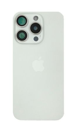 Крышка iPhone 15 PRO _WHITE Titanium ORIG со стеклами на камеру (монолит) фото в интернет-магазине 05gsm.ru