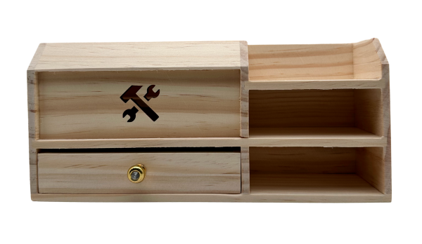 Органайзер для инструментов деревянный со шкафчиком Tool Box фото в интернет-магазине 05gsm.ru