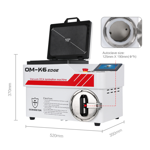 Аппарат для склейки дисплейного модуля Oca Master OM-K6Edge (10inch) фото в интернет-магазине 05gsm.ru