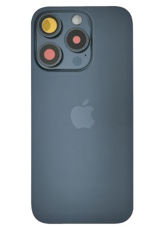 Крышка iPhone 15 PRO _BLUE Titanium ORIG со стеклами на камеру (монолит) фото в интернет-магазине 05gsm.ru
