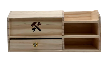 Органайзер для инструментов деревянный со шкафчиком Tool Box фото в интернет-магазине 05gsm.ru