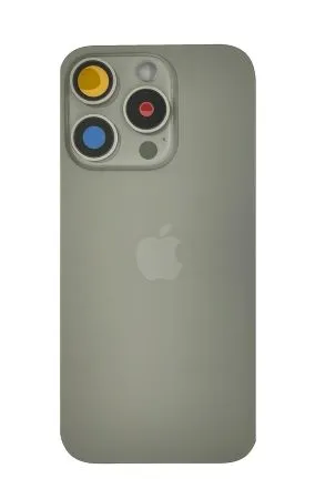 Крышка iPhone 15 PRO _NATURAL Titanium ORIG со стеклами на камеру (монолит) фото в интернет-магазине 05gsm.ru