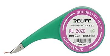 Оплетка для выпайки Relife RL-2020 (C держателем; 2 мм; 2 м) фото в интернет-магазине 05gsm.ru