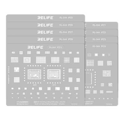 Набор трафаретов для BGA на LCD от RELIFE RL-044 iPhone LCD 11-14Pro Max  фото в интернет-магазине 05gsm.ru