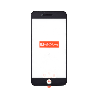 Стекло G+OCA iPhone 8G+ черное с РАМКОЙ+OCA (Tempered Glass) фото в интернет-магазине 05gsm.ru