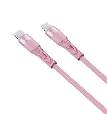 Кабель зарядки Trusmi CA34-069 (Type-C → Type-C; 60W; 1 м; силиконовый розовый) фото в интернет-магазине 05gsm.ru