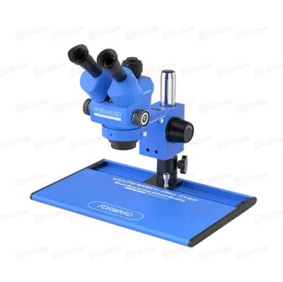 Микроскоп тринокулярный Forward FW-6555 Pro Max - T (6.5-55X; с подвижным штативом; синий) фото в интернет-магазине 05gsm.ru