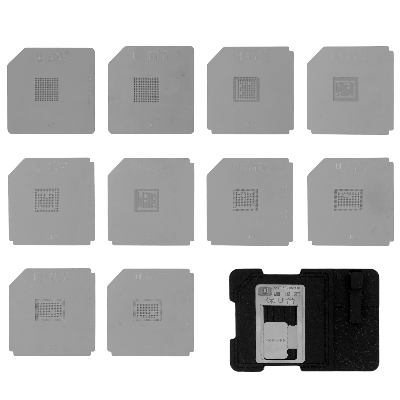 Трафареты для BGA микросхем с держателями YCS (iPhone CPU A8-A17) фото в интернет-магазине 05gsm.ru