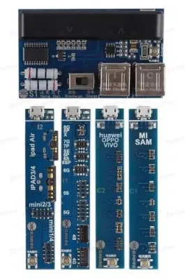 Плата для теста и подзарядки АКБ SS-909 (iPhone 4G-X/iPad3/4/iPad Air 1/2/Xiaomi/Samsung) фото в интернет-магазине 05gsm.ru
