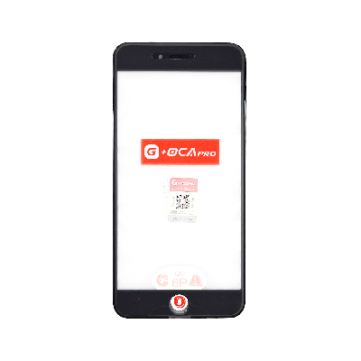Стекло G+OCA iPhone 6G+ черное с РАМКОЙ+OCA пленка фото в интернет-магазине 05gsm.ru