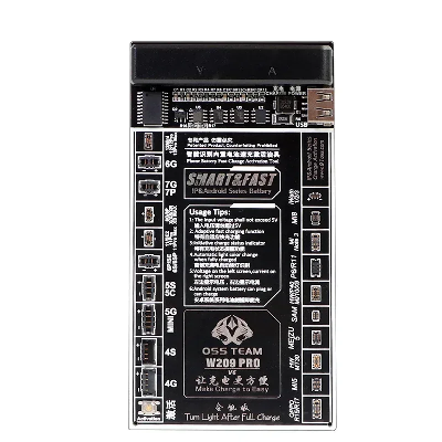 Плата для теста и подзарядки аккумулятора OssTeam W209PRO V8 (iPhone 6-14PM/Android) фото в интернет-магазине 05gsm.ru