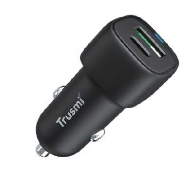 Автомобильное зарядное устройство Trusmi CC03-011 (38W; USB-A; USB-C; LED; черный) фото в интернет-магазине 05gsm.ru