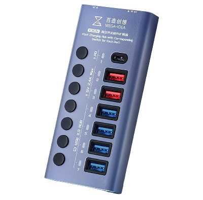 Многопортовое зарядное устройство и хаб Mega-Idea K367H (7 портов) фото в интернет-магазине 05gsm.ru