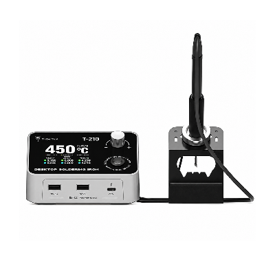 Паяльная станция Trible Tool T-210 (Ручка 210 и 1 жало; 2X USB Type-A ; 1X USB Type-C ) фото в интернет-магазине 05gsm.ru