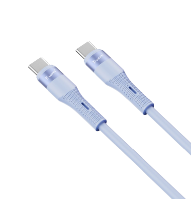 Кабель зарядки Trusmi CA34-070 (Type-C → Type-C; 60W; 1 м; силиконовый синий) фото в интернет-магазине 05gsm.ru