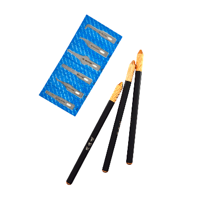 Набор ножей с держателями в футляре Hong Hai Tong (3 держателя и 6 лезвий) фото в интернет-магазине 05gsm.ru