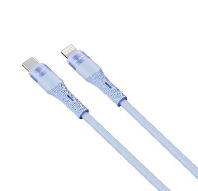 Кабель зарядки Trusmi CA34-074 (Type-C → Lightning; 20W; 1 м; силиконовый синий) фото в интернет-магазине 05gsm.ru