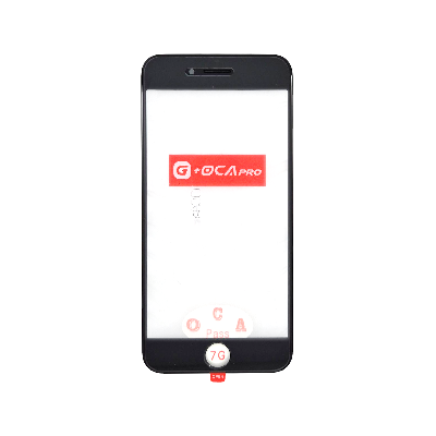 Стекло G+OCA iPhone 7G черное с РАМКОЙ+OCA пленка фото в интернет-магазине 05gsm.ru