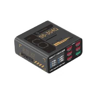 Многопортовое зарядное устройство Sunshine SS-304Q серый/gray фото в интернет-магазине 05gsm.ru