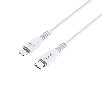 Кабель зарядки Trusmi CA54-06 (Type-A → Lightning; 27W; 1 м; белый) фото в интернет-магазине 05gsm.ru