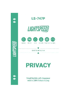 Пленка гидрогелевая для плоттера Lightspeed LS-747P (Антишпион; 180x120 мм) фото в интернет-магазине 05gsm.ru