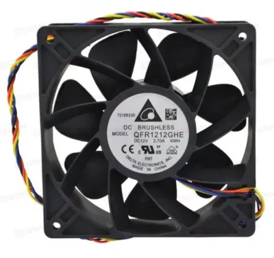 Кулер Cooling fan DELTA QFR1212GHE 120×120×38 6500RPM (2,7 A)  фото в интернет-магазине 05gsm.ru