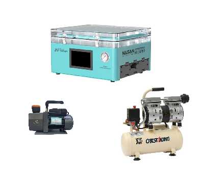 Комплект для переклейки дисплеев Nasan Supa S (Ламинатор 15" c барокамерой, компрессор и помпа RS2) фото в интернет-магазине 05gsm.ru