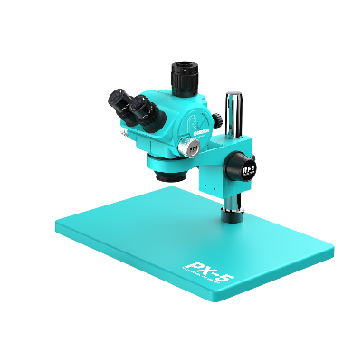 Микроскоп тринокулярный RF4 PX-5 (7-50X; бирюзовый) фото в интернет-магазине 05gsm.ru