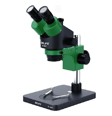 Микроскоп тринокулярный Relife M3T-B1 с черным столом (7-45X; зеленый) фото в интернет-магазине 05gsm.ru