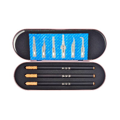 Набор ножей с держателями в футляре Hong Hai Tong (3 держателя и 6 лезвий) фото в интернет-магазине 05gsm.ru