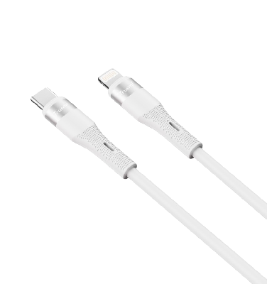 Кабель зарядки Trusmi CA34-075 (Type-C → Lightning; 20W; 1 м; силиконовый белый) фото в интернет-магазине 05gsm.ru