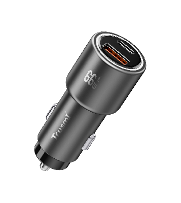 Автомобильное зарядное устройство Trusmi CC09-01 (66W; USB-A; USB-C; серый) фото в интернет-магазине 05gsm.ru