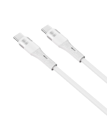 Кабель зарядки Trusmi CA34-071 (Type-C → Type-C; 60W; 1 м; силиконовый белый) фото в интернет-магазине 05gsm.ru