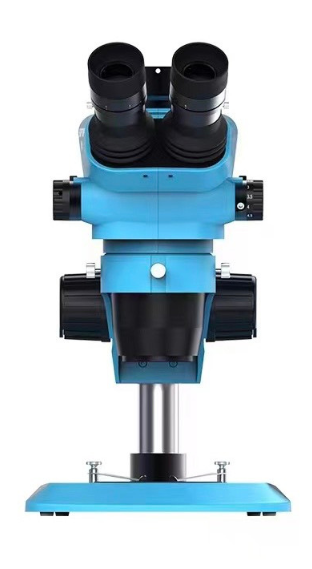 Микроскоп тринокулярный SopTop 9 (Блокируемый глаз; маленький стол; голубой цвет) фото в интернет-магазине 05gsm.ru