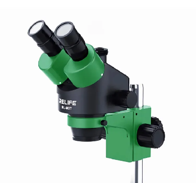 Микроскоп бинокулярный Relife M3-B1 с синим столом (7-45X; зеленый) фото в интернет-магазине 05gsm.ru