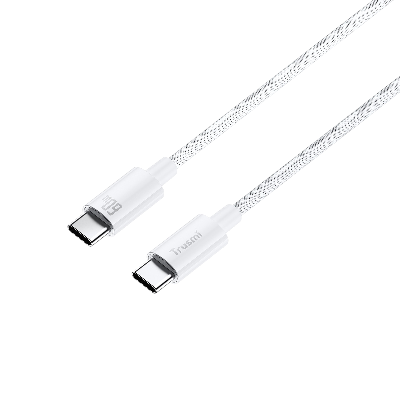Кабель зарядки Trusmi CA55-05 (Type-C → Type-C; 60W; 2 м; в оплетке; белый) фото в интернет-магазине 05gsm.ru