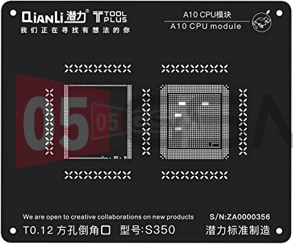 Трафарет для BGA Qianli S350 CPU A10 iPhone 7G фото в интернет-магазине 05gsm.ru