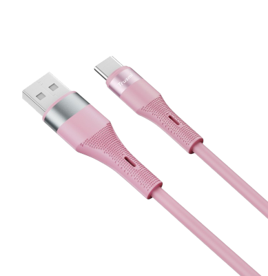 Кабель зарядки Trusmi CA34-061 (Type-A → Type-C; 3A; 1 м; силиконовый розовый) фото в интернет-магазине 05gsm.ru