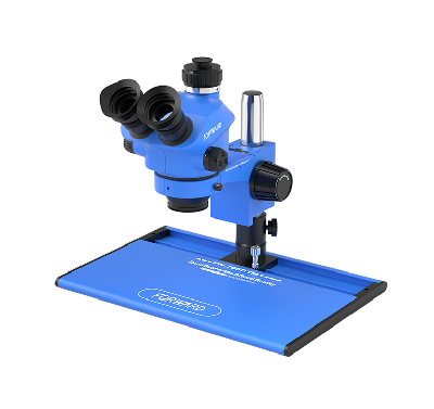 Микроскоп тринокулярный Forward FW-7050 TM-T с подвижным штативом (7-50X; синий) фото в интернет-магазине 05gsm.ru