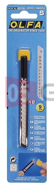 Нож с выдвижным лезвием OLFA, металлический корпус, 9мм OL-S фото в интернет-магазине 05gsm.ru