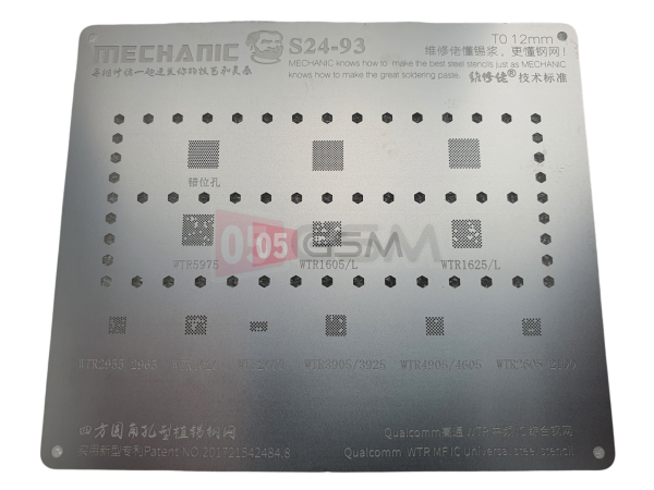 Трафарет для BGA Mechanic MCN-S24-93 (Qualcomm WTR IC) фото в интернет-магазине 05gsm.ru
