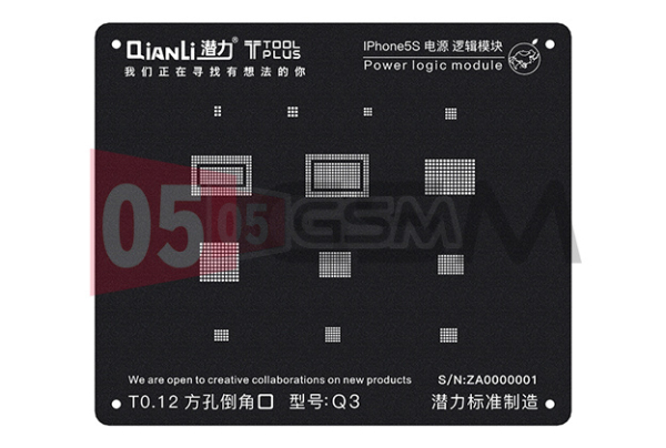 Трафарет 3D для BGA Qianli Q3 iPhone 5S фото в интернет-магазине 05gsm.ru