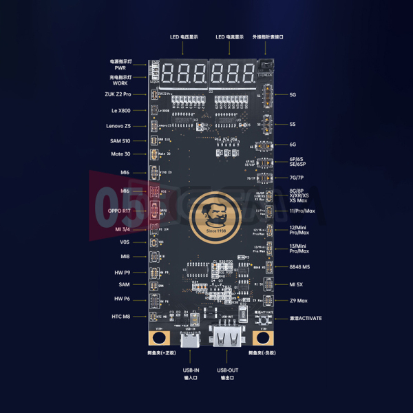Плата для теста и подзарядки АКБ Mechanic BA27 (5G-13series / 18 Android models) фото в интернет-магазине 05gsm.ru
