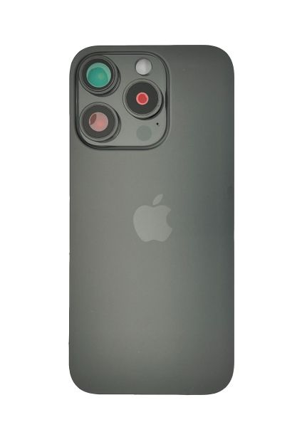 Крышка iPhone 15 PRO _BLACK Titanium ORIG со стеклами на камеру (монолит) фото в интернет-магазине 05gsm.ru