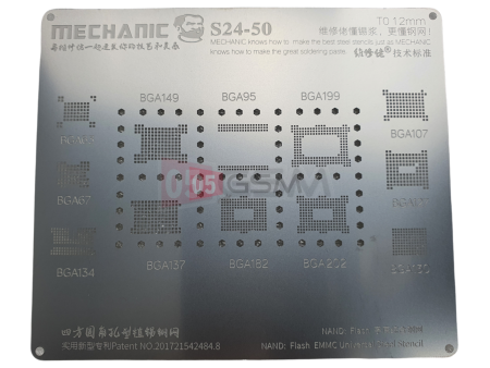 Трафарет для BGA Mechanic MCN-S24-50 (Nand Flash EMMC universal) фото в интернет-магазине 05gsm.ru