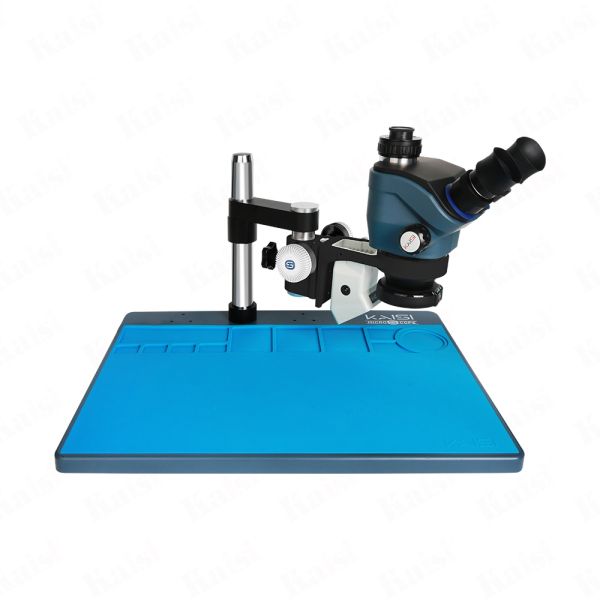 Микроскоп Kaisi TX-350S Plus синий, со столом (Вытяжка + подсветка) фото в интернет-магазине 05gsm.ru