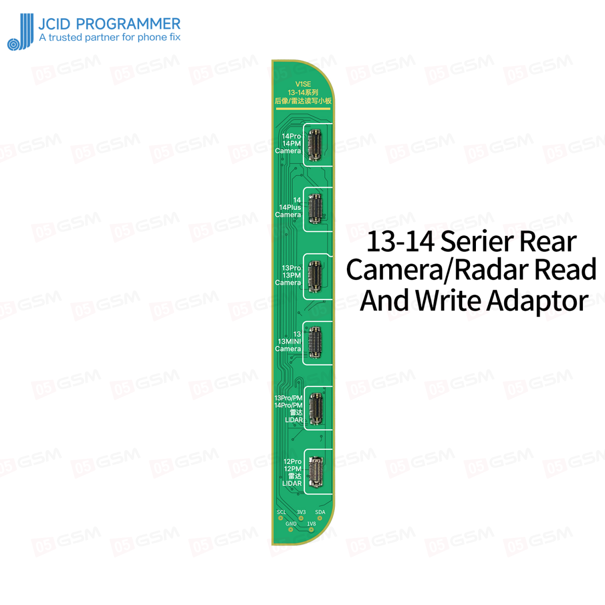 Плата на программатор JCID V1SE/V1S PRO Rear camera/Radar read and write adaptor 13-14 фото в интернет-магазине 05gsm.ru